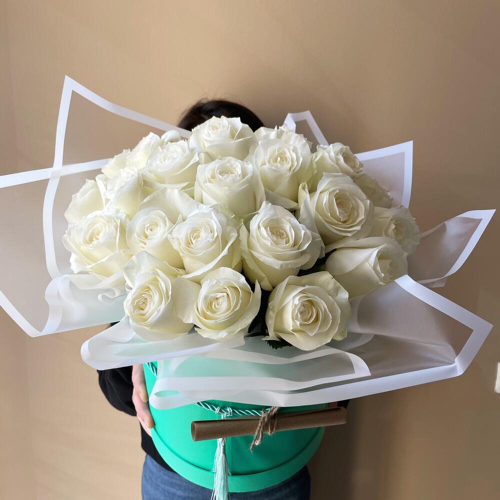 25 Голландских роз в коробке Tiffany