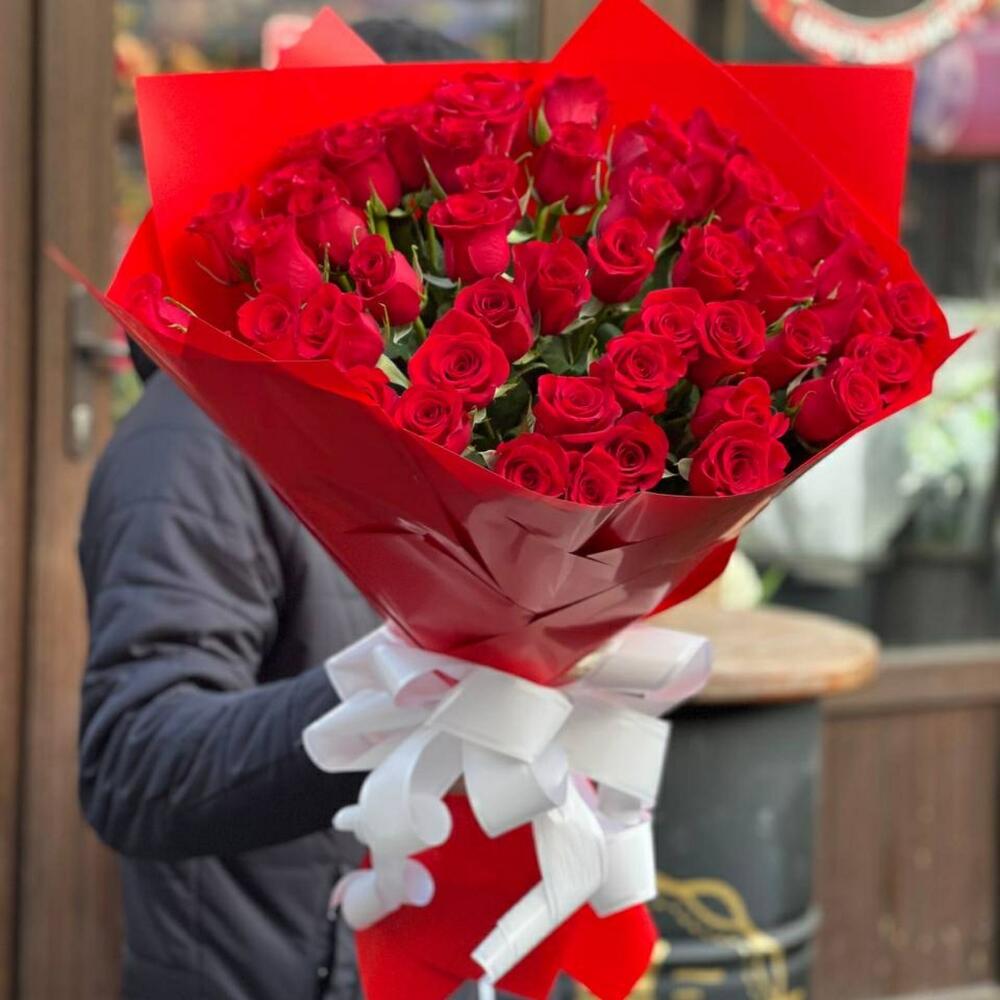 51 красная роза