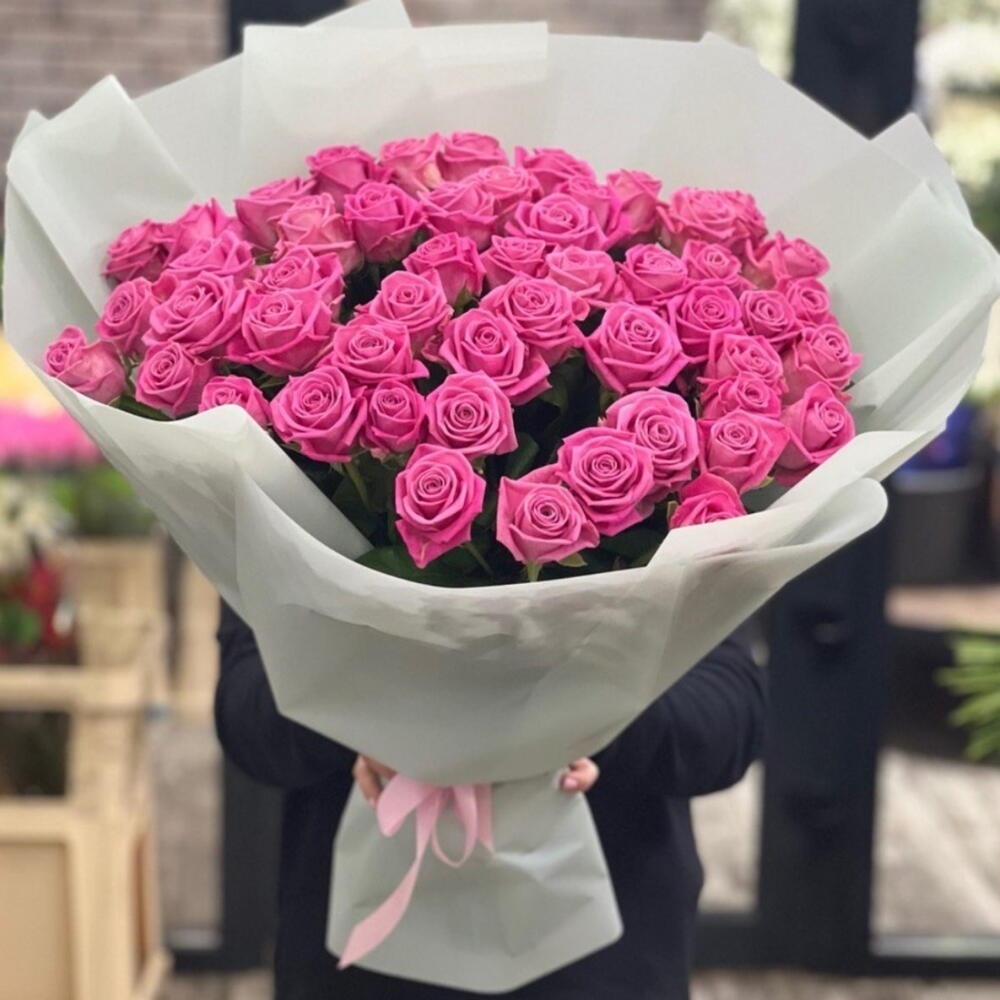 51 розовая роза Киев